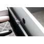 Salle de bain SKARA 100, tapis noir / tapis blanc