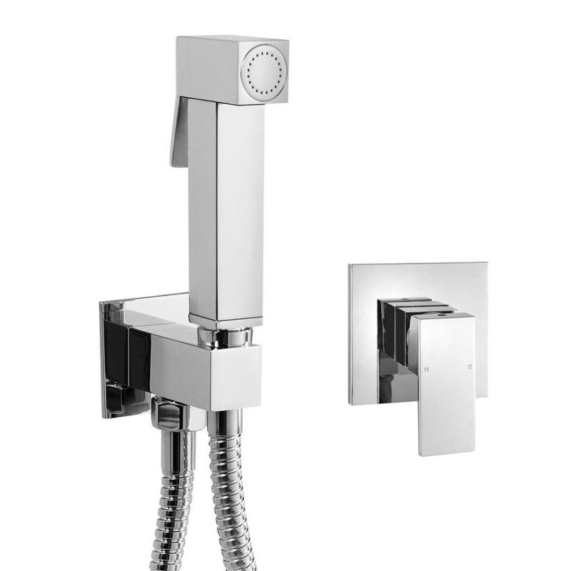 LATUS Spray Bidet en béton, chrome