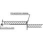 Profil de transition en acier inoxydable, droit, hauteur 10mm, longueur 1000mm, noir mat