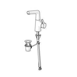 Hansa Designo - Robinet de lavabo avec vidage et bec orientable, chrome 51032283