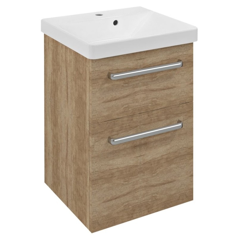 THEIA 2 Drawer Vanity Unit 46,4x70x44,2cm, chêne Alabama THEIA 2 Drawer Vanity Unit 46,4x70x44,2cm, chêne Alabama