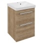 THEIA 2 Drawer Vanity Unit 46,4x70x44,2cm, chêne Alabama THEIA 2 Drawer Vanity Unit 46,4x70x44,2cm, chêne Alabama
