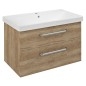 THEIA 2 Drawer Vanity Unité 75,6x50x44,2cm, chêne Alabama THEIA 2 Drawer Vanity Unité 75,6x50x44,2cm, chêne Alabama