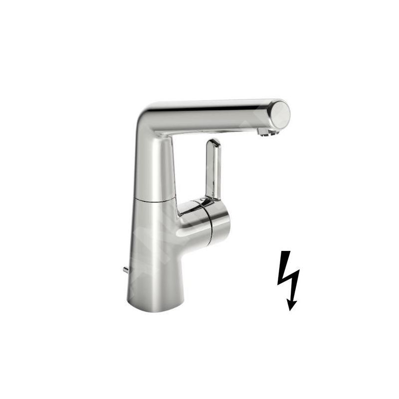 Hansa Designo - Mitigeur de lavabo pour chauffe-eau instantanés, avec vidage et bec pivotant, chrome 51211183