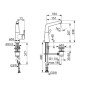 Hansa Designo - Mitigeur de lavabo pour chauffe-eau instantanés, avec vidage et bec pivotant, chrome 51211183