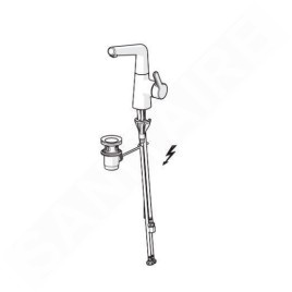 Hansa Designo - Mitigeur de lavabo pour chauffe-eau instantanés, avec vidage et bec pivotant, chrome 51211183