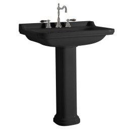WALDORF Céramique universelle Pedestal adapté pour Washbasin 60,80cm, noir mat