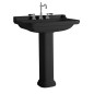 WALDORF Céramique universelle Pedestal adapté pour Washbasin 60,80cm, noir mat