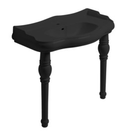 RETRO Washbasin Ceramic Support Leg pour 105001, noir mat