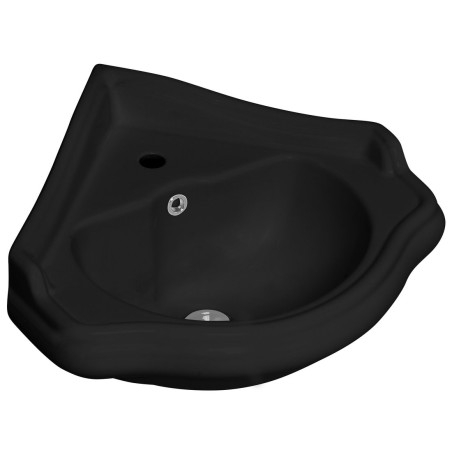 RETRO Corner Ceramic Washbasin 57,5x58cm, noir mat