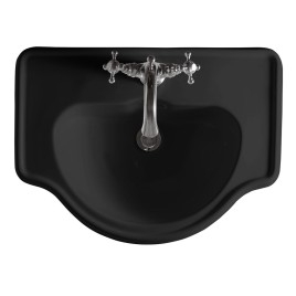 RETRO Lave-vaisselle en céramique semi-requise 62x45,5cm, noir mat