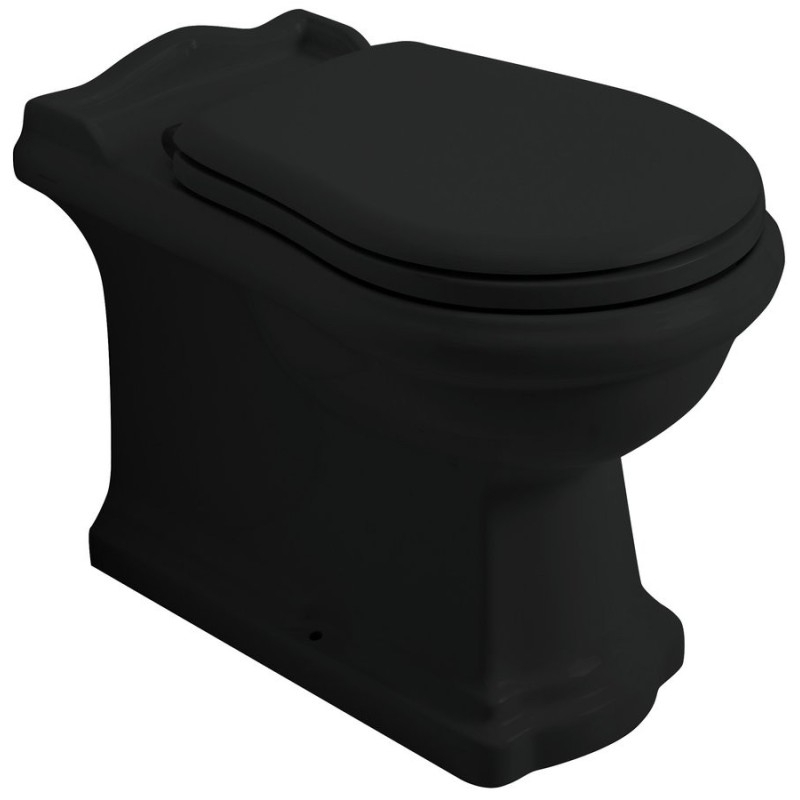 Pan 39x61cm, S-trap/P-trap, noir mat