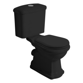 Salle de bains 38,5x72cm, S-trap, mat noir