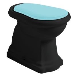 Cuvette WC RETRO 38,5x59cm, siphon en S, noir mat