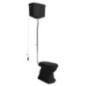 Salle de toilettes RETRO 38,5x59cm, P-trap, noir mat