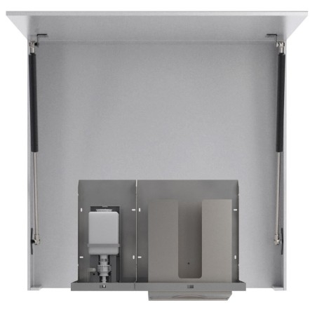 Armoire à miroir ESSENTIA 900 mm avec distributeur automatique de savon et distributeur de serviettes de papier