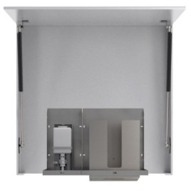 Armoire miroir ESSENTIA 1200 mm avec deux distributeurs automatiques de savon et deux distributeurs de serviettes en papier
