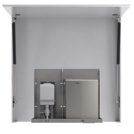 Armoire de toilette BASIC 900 mm avec distributeur de savon automatique et sèche-mains