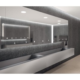 Armoire de toilette BASIC 900 mm avec distributeur de savon automatique et sèche-mains