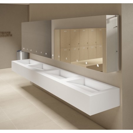 BASIC armoire à miroir 1000 mm avec distributeur automatique de savon et séchoir à main