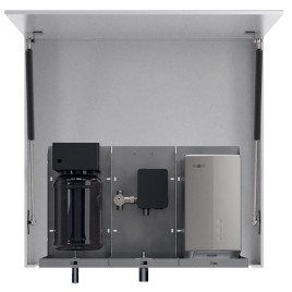 Armoire miroir VELOX 800 mm avec distributeur automatique de savon, robinet et séchoir à main