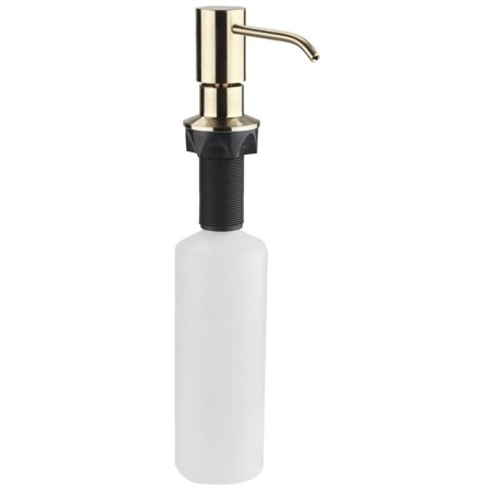 Distributeur de savon encastré, rond, or mat