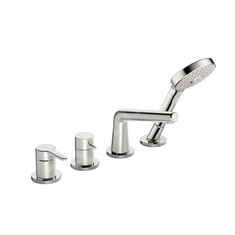 Hansa Designo - Mitigeur de baignoire, 4 trous, chrome 53122063