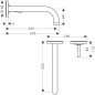 Axor Uno - Mitigeur de lavabo encastré, nickel brossé 38116820