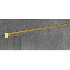 VARIO GOLD MATT Panneau en verre de douche de 1 pièce, verre fumé, 900 mm