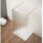 VARIO GOLD MATT Walk-In Freestanding Shower Enclosure, verre nordique, 1100 mm