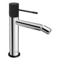 SOLARIS Bidet Mixer Tap sans Pop Up Waste, chrome/noir mat