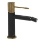SOLARIS Bidet Mixer Tap sans Pop Up Waste, noir/or mat