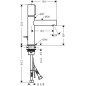 Axor Uno - Mitigeur de lavabo Select 110 avec vidage, nickel brossé 45010820