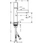 Axor Uno - Mitigeur de lavabo Select 110, nickel brossé 45012820
