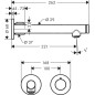 Axor Uno - Mitigeur de lavabo encastré Select 220, nickel brossé 45113820