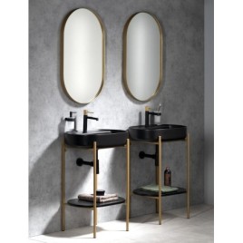 Ensemble de salle de bain PUNO 60, or mat / noir