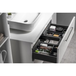 Set de salle de bain CIRASA 81, blanc brillant
