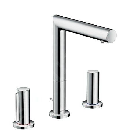 Axor Uno - Mitigeur de lavabo avec garniture de vidage et bec orientable, installation à 3 trous, chrome 45133000
