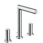 Axor Uno - Mitigeur de lavabo avec garniture de vidage et bec orientable, installation à 3 trous, chrome 45133000
