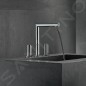 Axor Uno - Mitigeur de lavabo avec garniture de vidage et bec orientable, installation à 3 trous, chrome 45133000