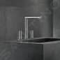 Axor Uno - Mitigeur de lavabo avec garniture de vidage et bec orientable, installation à 3 trous, chrome 45133000
