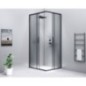 SIGMA SIMPLY BLACK Shower Enclosure, carré, 800x800 mm, Corner Entrance, verre brique SIGMA SIMPLY BLACK Shower Enclosure, carré, 800x800 mm, Corner Entrance, verre brique