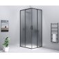 SIGMA SIMPLY BLACK Enveloppe de douche rectangulaire 900x800 mm, option L/R, Entrée de coin, verre brique SIGMA SIMPLY BLACK Enveloppe de douche rectangulaire 900x800 mm, option L/R, Entrée de coin, verre brique