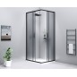 SIGMA SIMPLY BLACK Enveloppe de douche rectangulaire 900x800 mm, option L/R, Entrée de coin, verre brique SIGMA SIMPLY BLACK Enveloppe de douche rectangulaire 900x800 mm, option L/R, Entrée de coin, verre brique