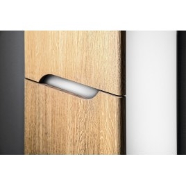 Salle de bain MEDIENA 80, blanc mat/oak naturel