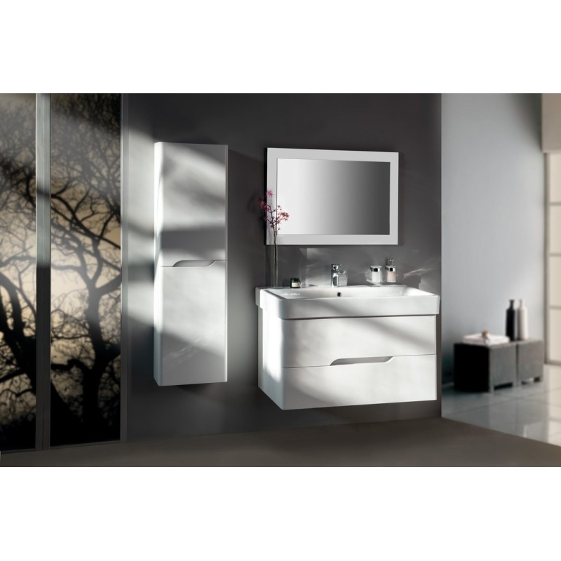 Salle de bain MEDIENA 100, blanc mat/blanc mat Salle de bain MEDIENA 100, blanc mat/blanc mat