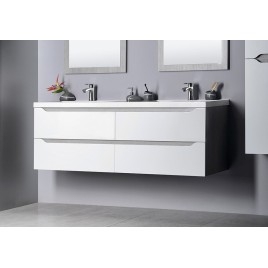 Salle de bain WAVE 150, chêne blanc/argent