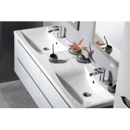 Salle de bain WAVE 150, chêne blanc/argent