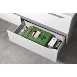 Salle de bain WAVE 150, chêne blanc/argent