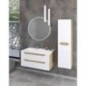 Salle de bain WAVE 90, gauche, blanc/oak Alabama Salle de bain WAVE 90, gauche, blanc/oak Alabama